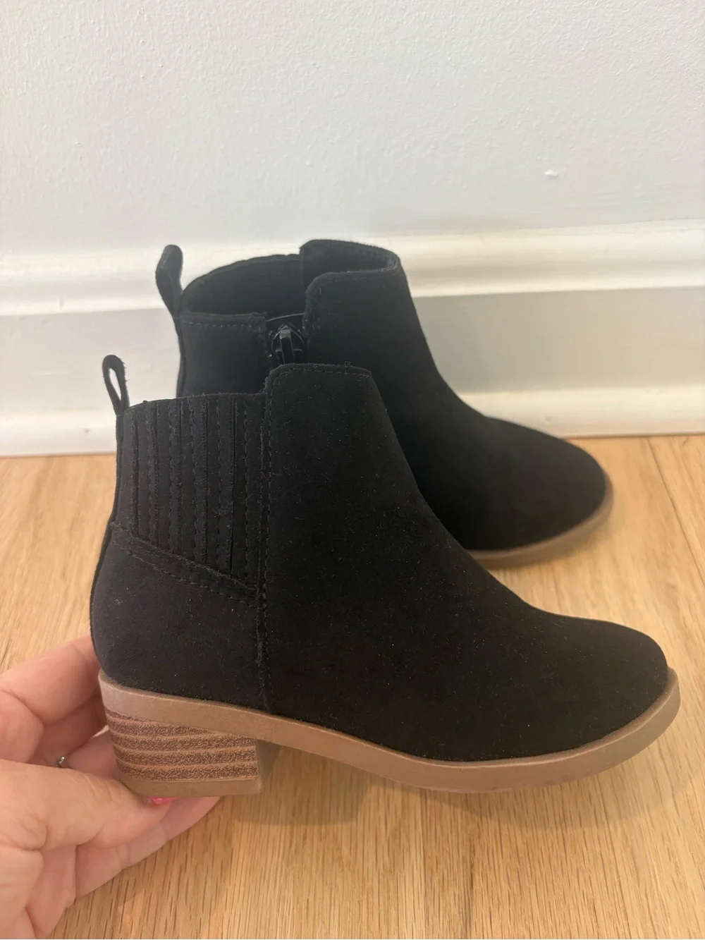 Wonder Nation Black Toddler Boots